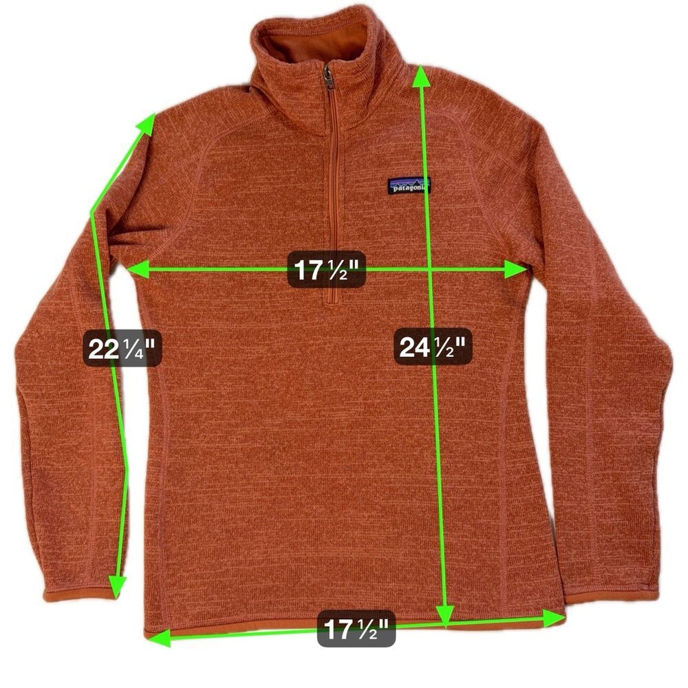 Patagonia Women’s Better Sweater Quarter Zip Heather Orange | S - Picture 2 of 7